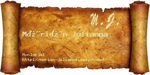 Márián Julianna névjegykártya