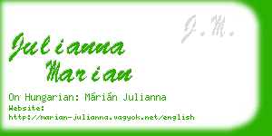 julianna marian business card